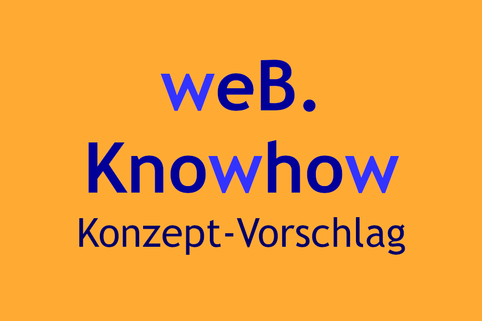 Konzept der Webseite